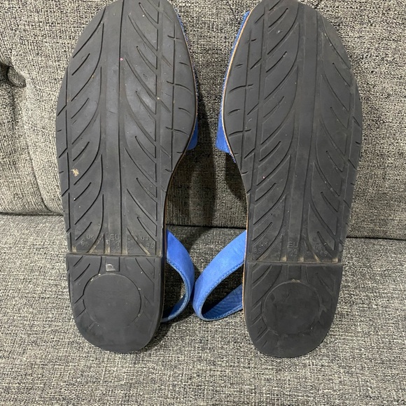 Avarca Blue Leather Sandals Women Size 6.5 - Picture 4 of 5